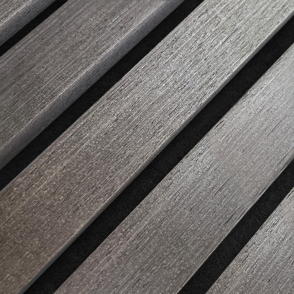 AkuPanel Antracit-Trä | 240 cm x 60 cm | 3-sidig äkta träfaner