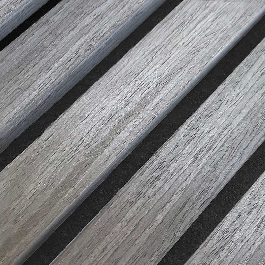 AkuPanel Grå Valnöt-Trä | 240cm x 60cm | 3-sidig äkta träfaner
