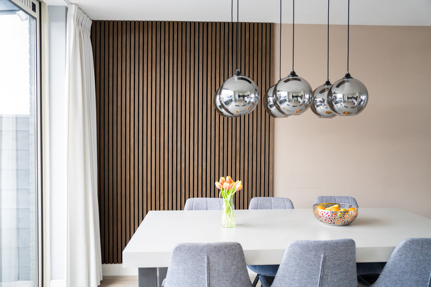AkuPanel Gerookt Ek-Trä | 270cm x 60cm | 3-lagers äkta trä