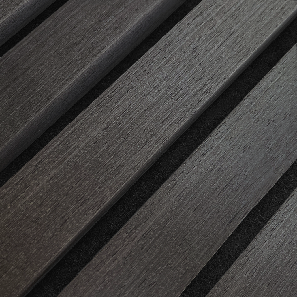 AkuPanel Zwart Eiken-Hout | 240cm x 60cm | 3-zijdig écht houtfineer