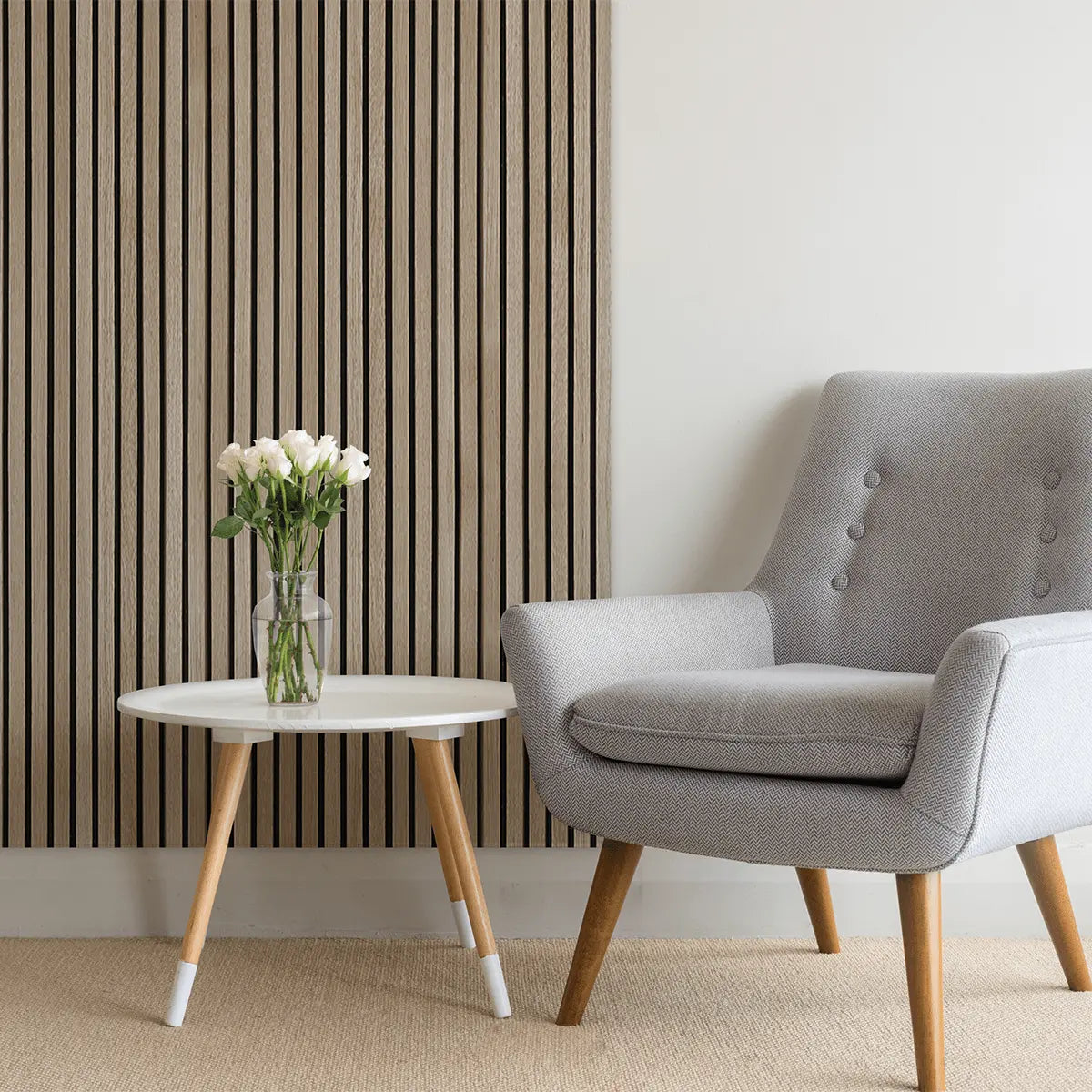 AkuPanel Naturel Eiken-Hout | 240cm x 60cm | 3-zijdig écht houtfineer
