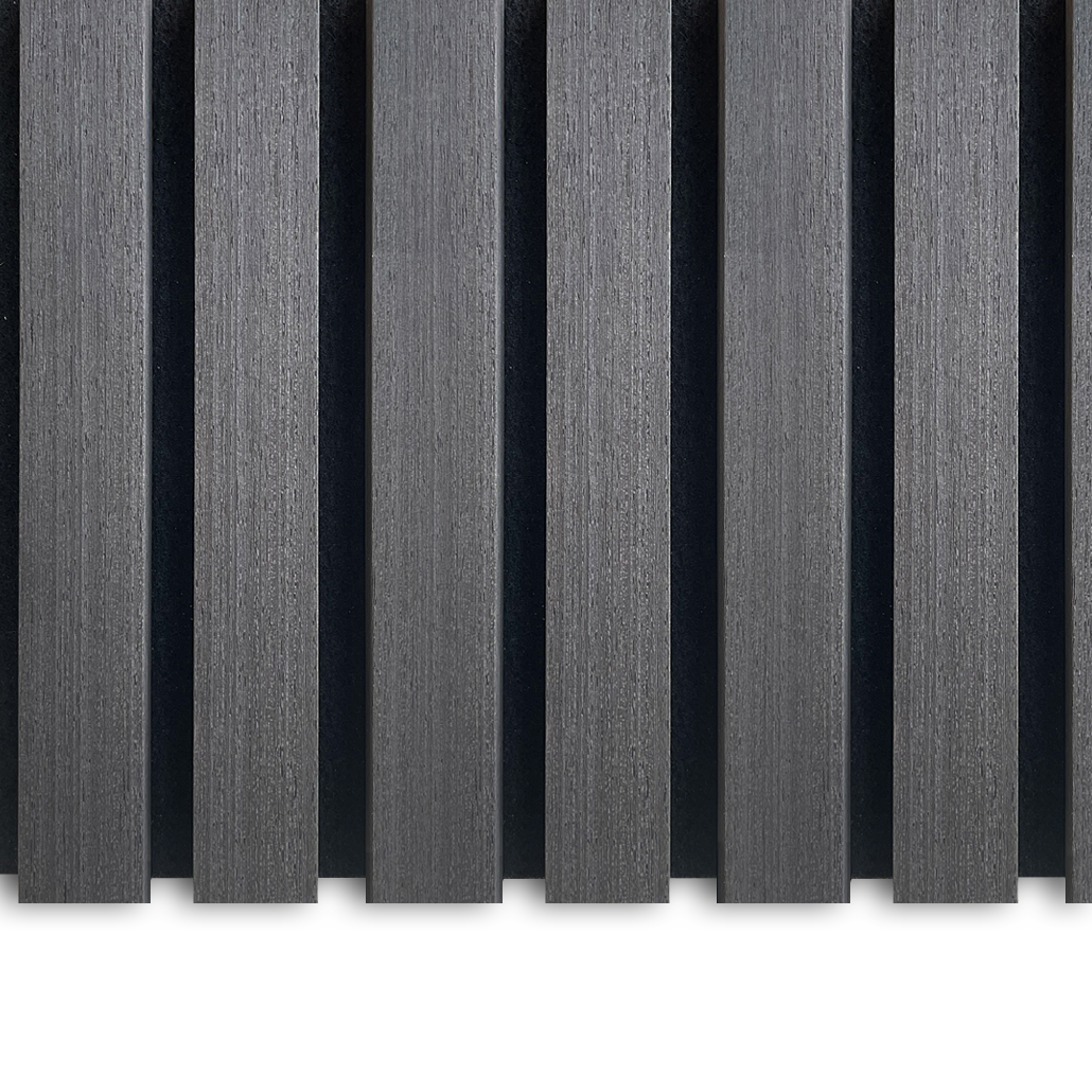 AkuPanel Antracit-Trä | 240 cm x 60 cm | 3-sidig äkta träfaner