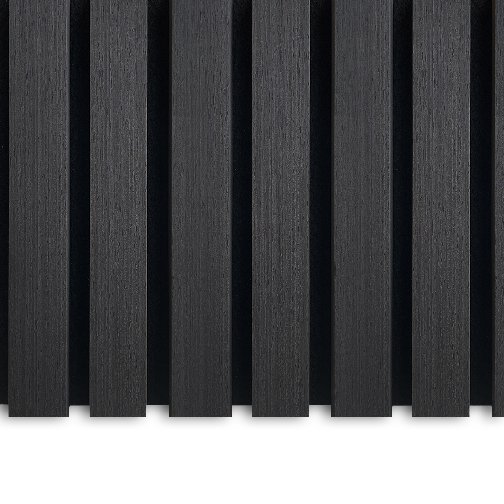 AkuPanel Zwart Eiken-Hout | 240cm x 60cm | 3-zijdig écht houtfineer
