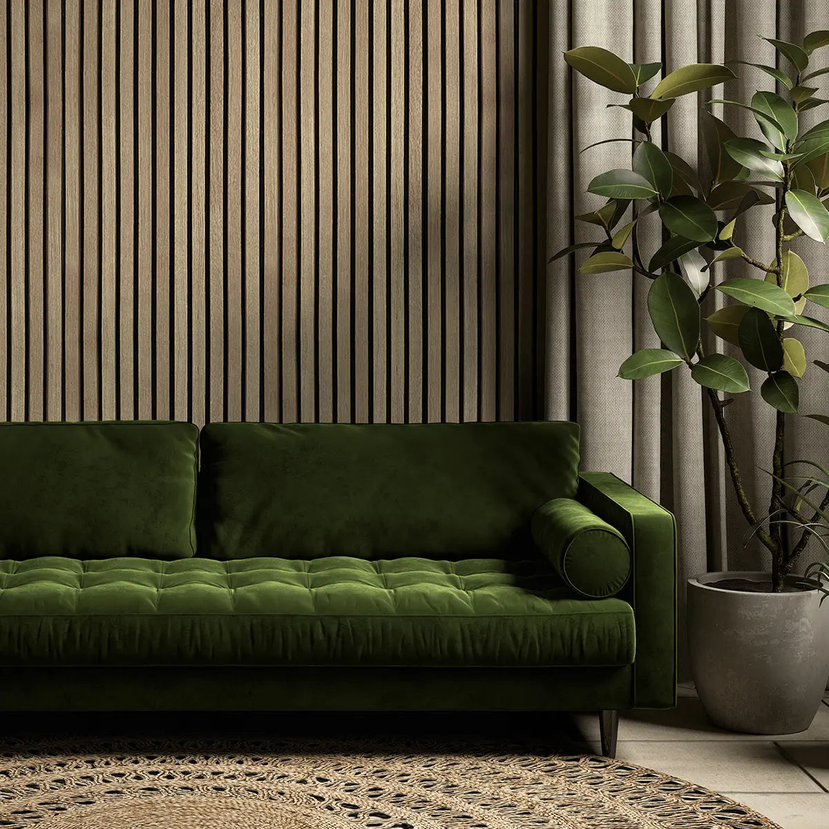 AkuPanel Naturel Eiken-Hout | 240cm x 60cm | 3-zijdig écht houtfineer