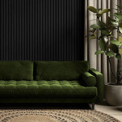 AkuPanel Zwart Eiken-Hout | 240cm x 60cm | 3-zijdig écht houtfineer