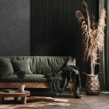 AkuPanel Zwart Eiken-Hout | 240cm x 60cm | 3-zijdig écht houtfineer